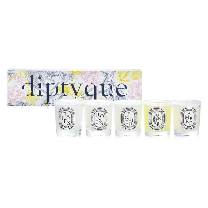 DIPTYQUE - Scented Candles Set - Berries, Roses, Fig Tree, Tuberose, Amber 437891 5x35g/1.23oz